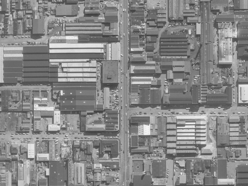 545-555 Colombo Street from the air, 1960-1964