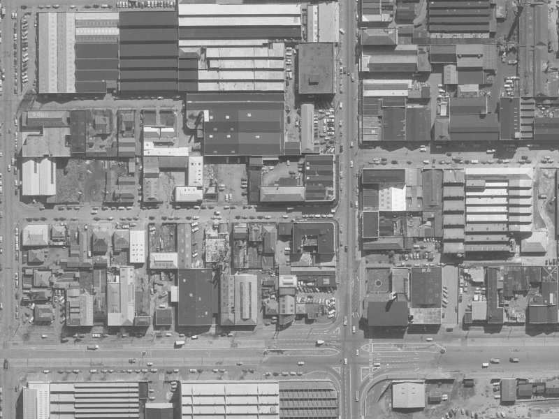 21–23 Bath Street from the air, 1960-1964