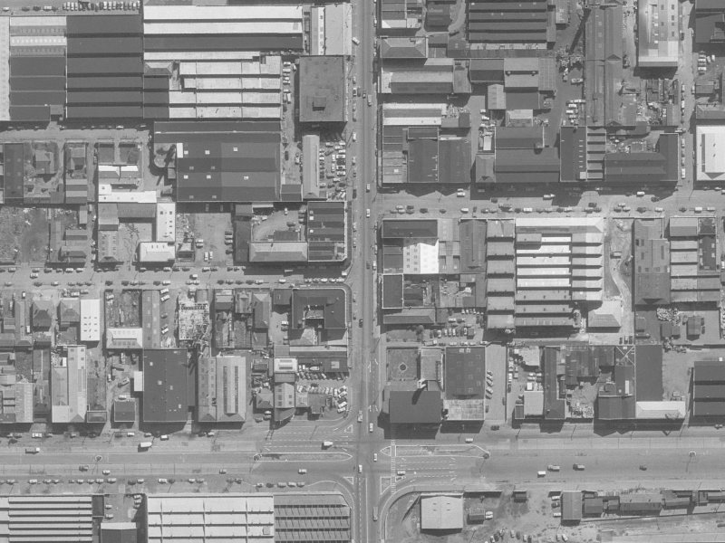 526 Colombo Street from the air, 1960-1964