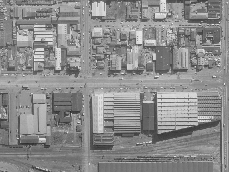 244-250 Moorhouse Avenue from the air, 1960-1964
