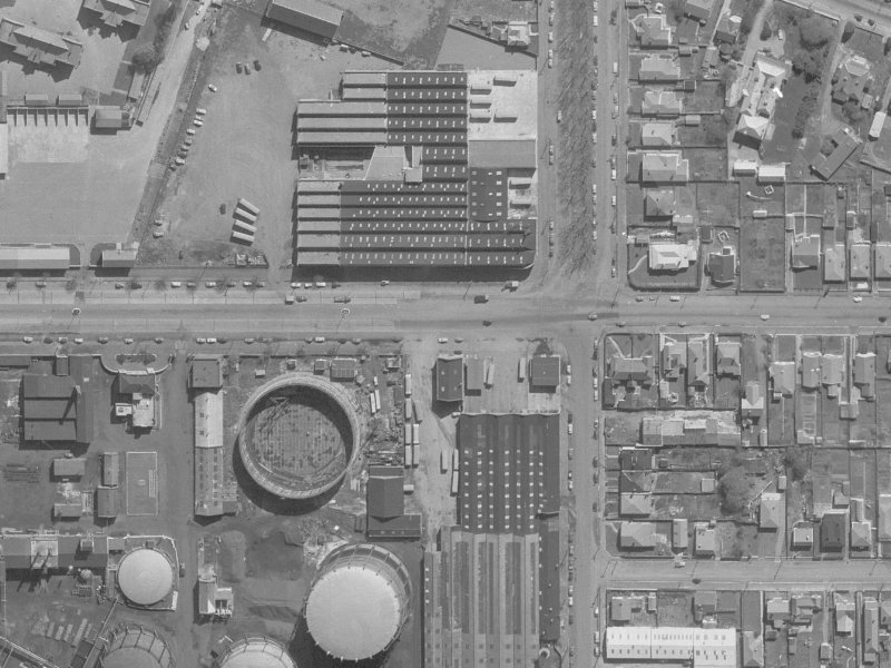 492B Moorhouse Avenue from the air, 1960-1964