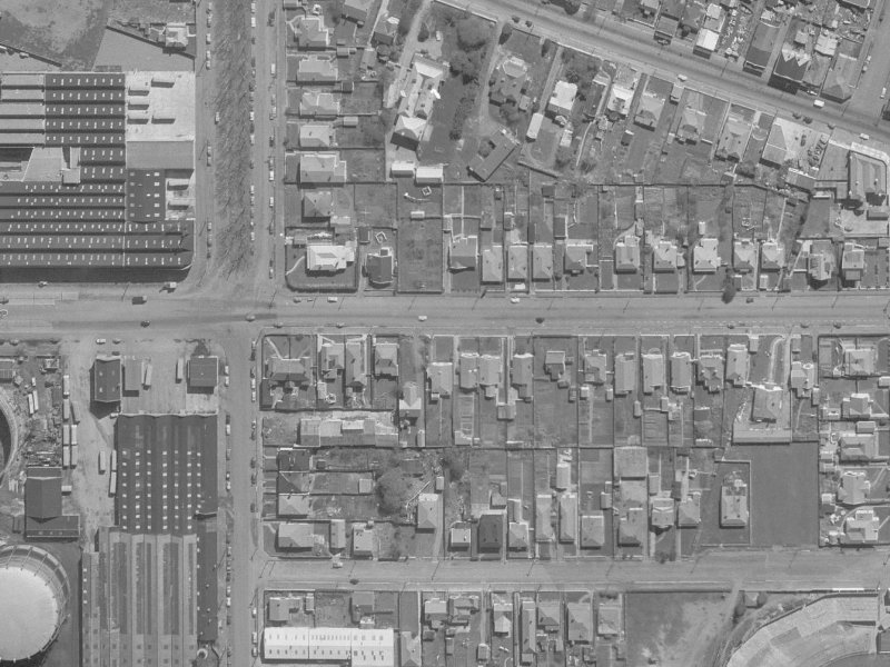 514 Moorhouse Avenue from the air, 1960-1964