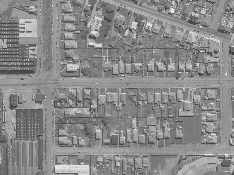 518 Moorhouse Avenue from the air, 1960-1964