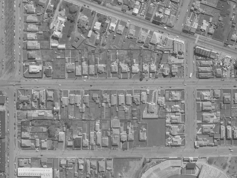 532 Moorhouse Avenue from the air, 1960-1964