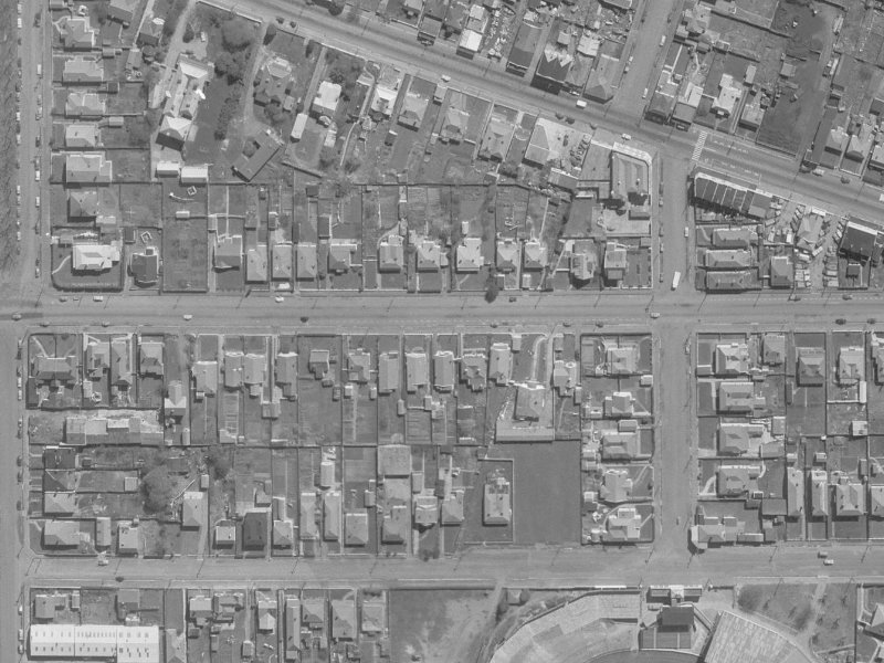 538 Moorhouse Avenue from the air, 1960-1964