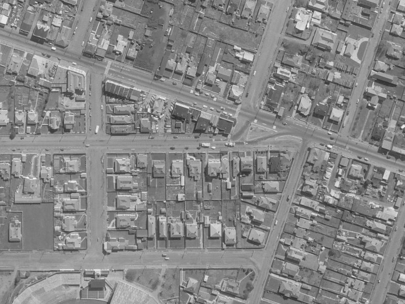 578 Moorhouse Avenue from the air, 1960-1964