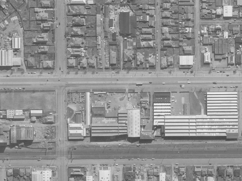74 Moorhouse Avenue from the air, 1960-1964