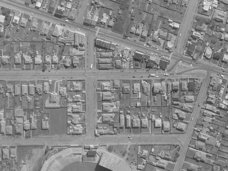 564 Moorhouse Avenue from the air, 1960-1964