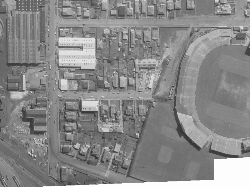 23E Talfourd Place from the air, 1960-1964