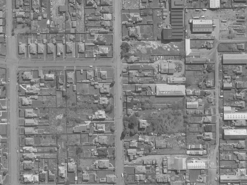 132 Antigua Street from the air, 1960-1964