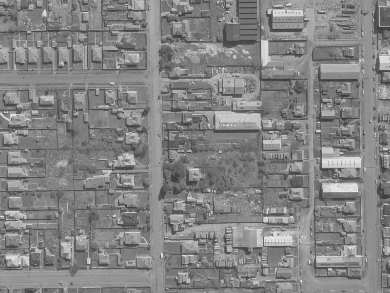 128 Antigua Street from the air, 1960-1964