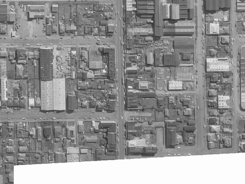 452 Colombo Street from the air, 1960-1964