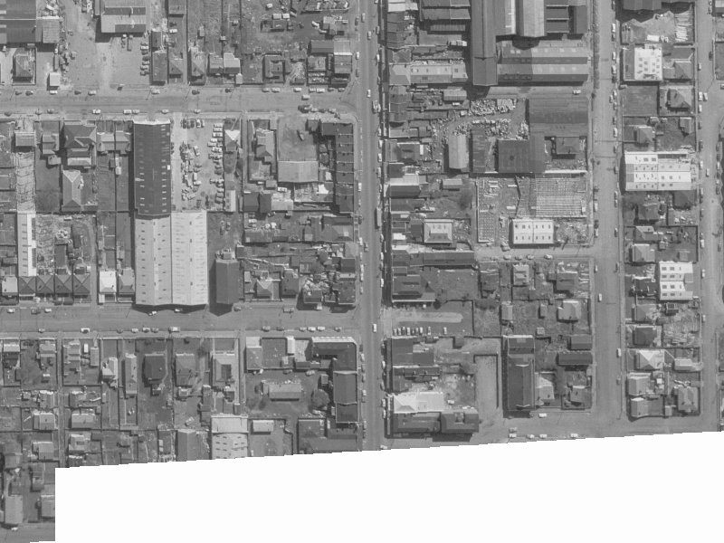 447 Colombo Street from the air, 1960-1964