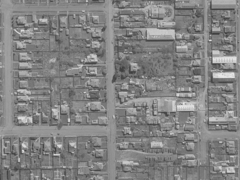 112 Antigua Street from the air, 1960-1964