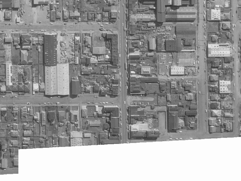 444-434 Colombo Street from the air, 1960-1964