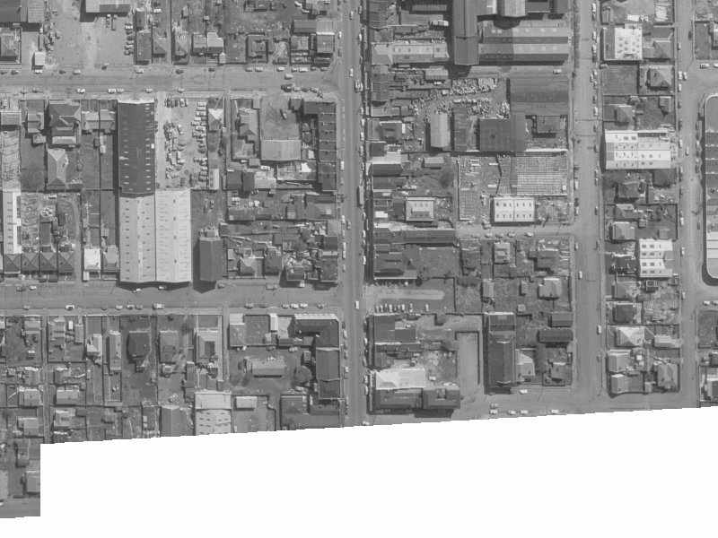 442 Colombo Street from the air, 1960-1964