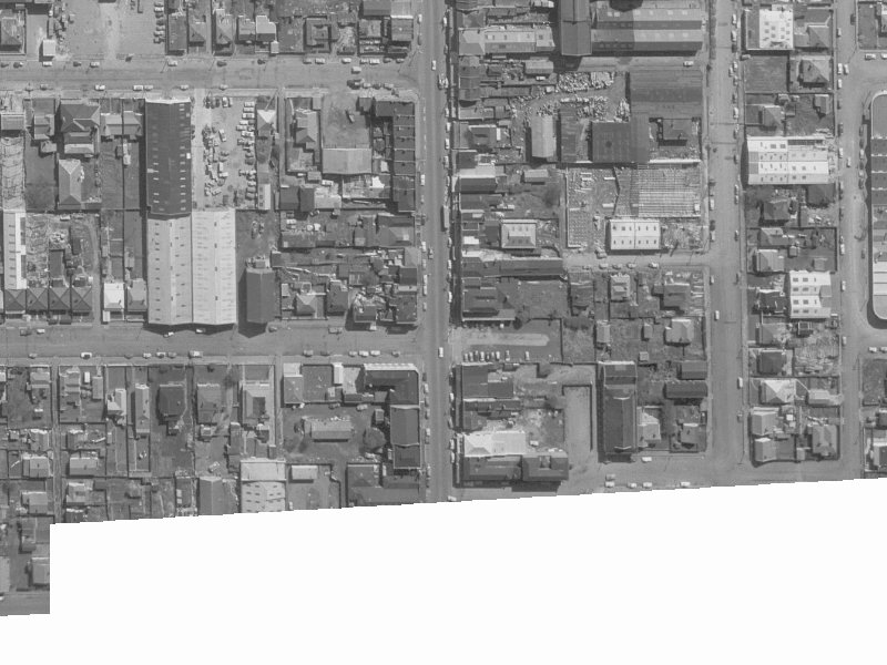 440 Colombo Street from the air, 1960-1964