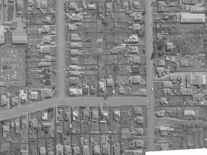 73 Fairfield Avenue from the air, 1960-1964