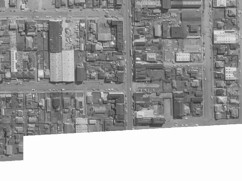 443 Colombo Street from the air, 1960-1964