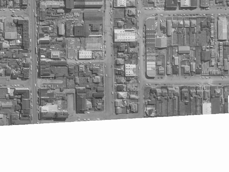 74 Buchan Street from the air, 1960-1964