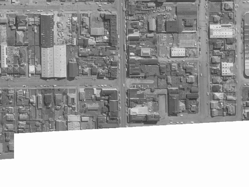 428 Colombo Street from the air, 1960-1964