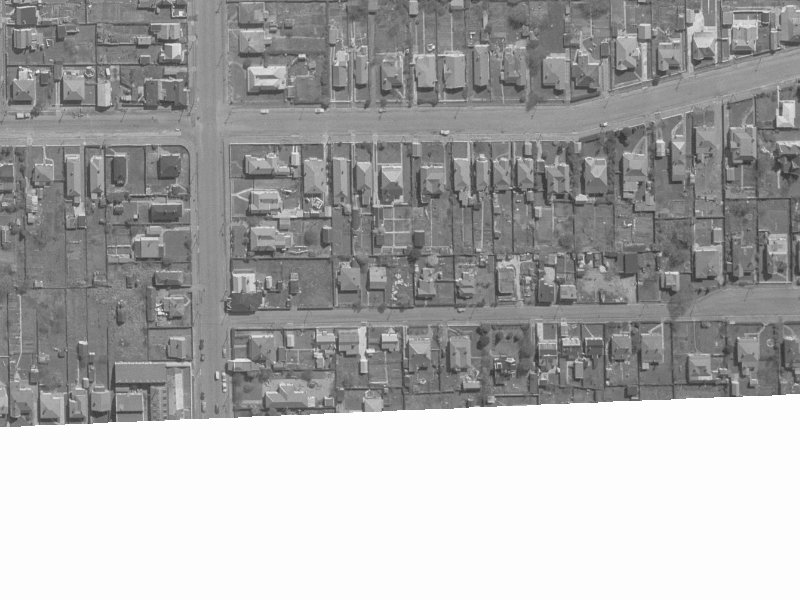 17A Burke Street from the air, 1960-1964
