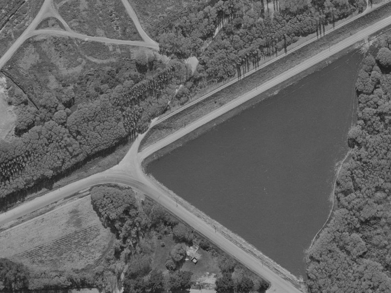 219 Coutts Island Road from the air, 1970-1974