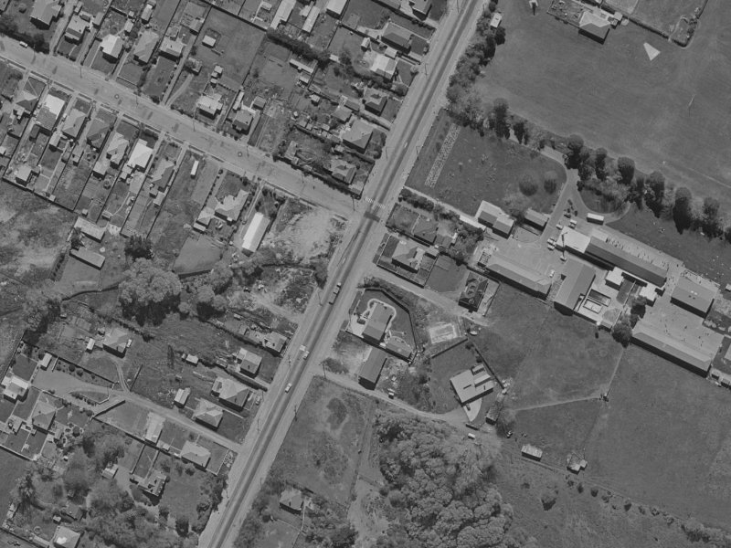 688E Main North Road from the air, 1970-1974