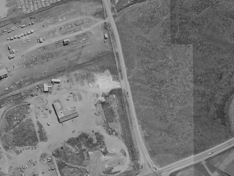 527 Sawyers Arms Road from the air, 1970-1974