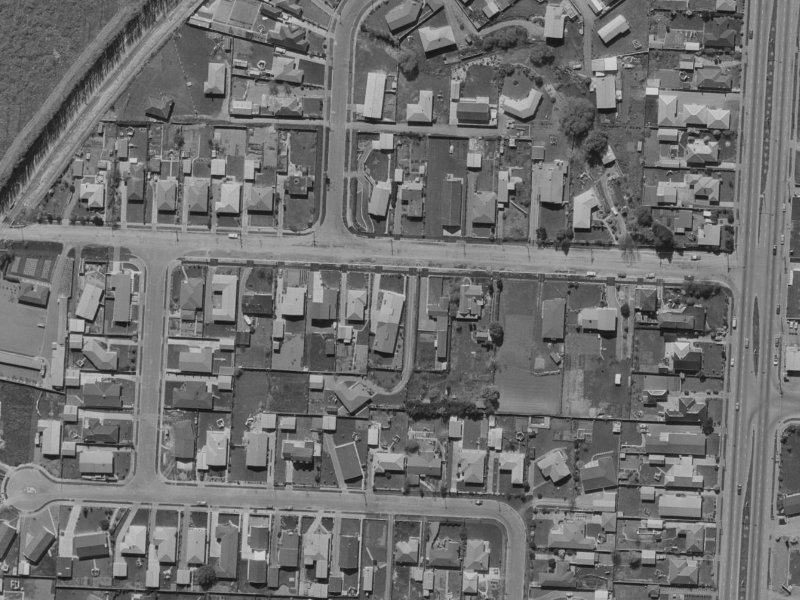 23A Barnes Road from the air, 1970-1974