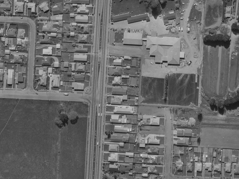 322 Main North Road from the air, 1970-1974