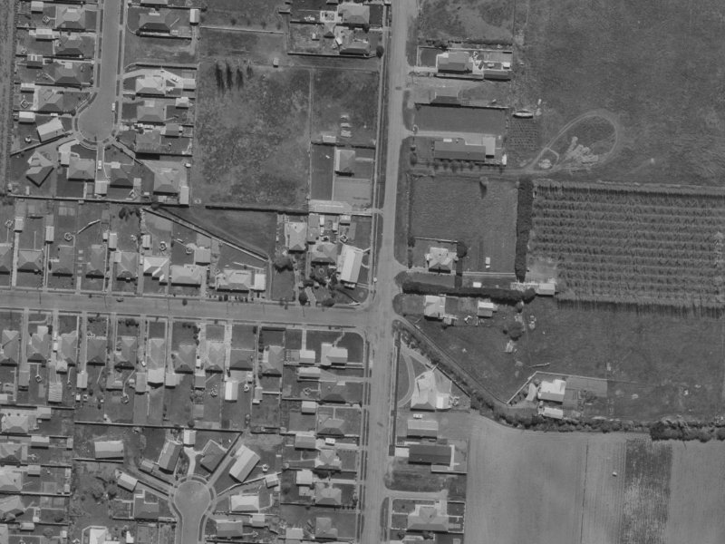 155 Grimseys Road from the air, 1970-1974
