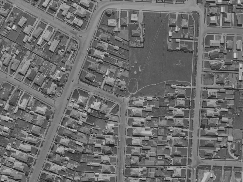 55A Jocelyn Street from the air, 1970-1974