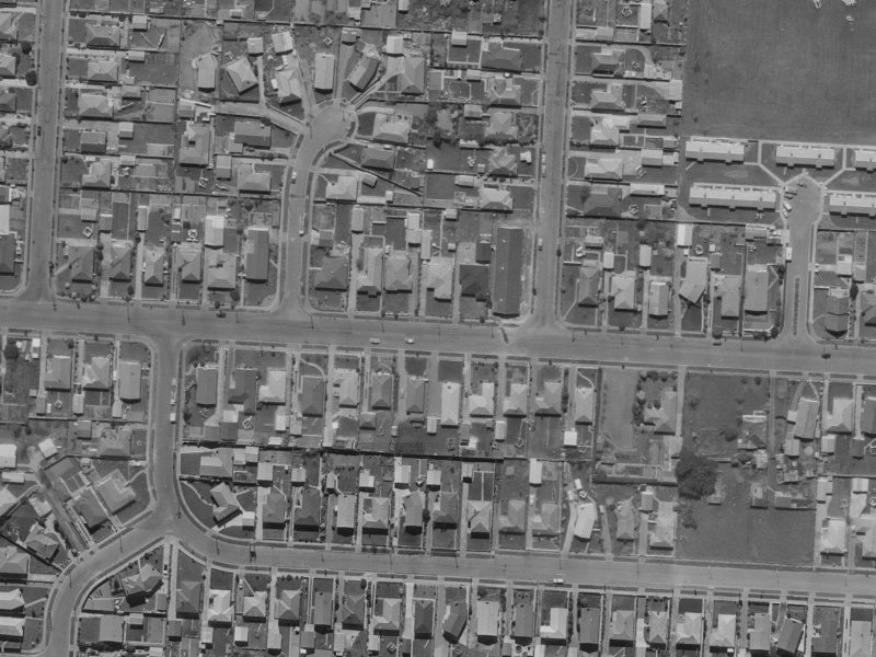 33A Daniels Road from the air, 1970-1974
