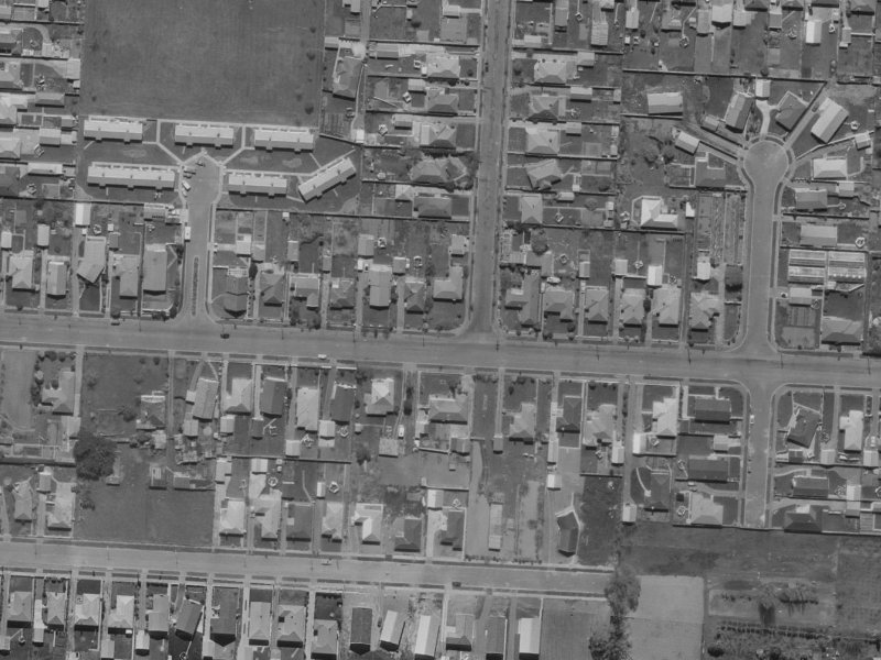 67 Daniels Road from the air, 1970-1974