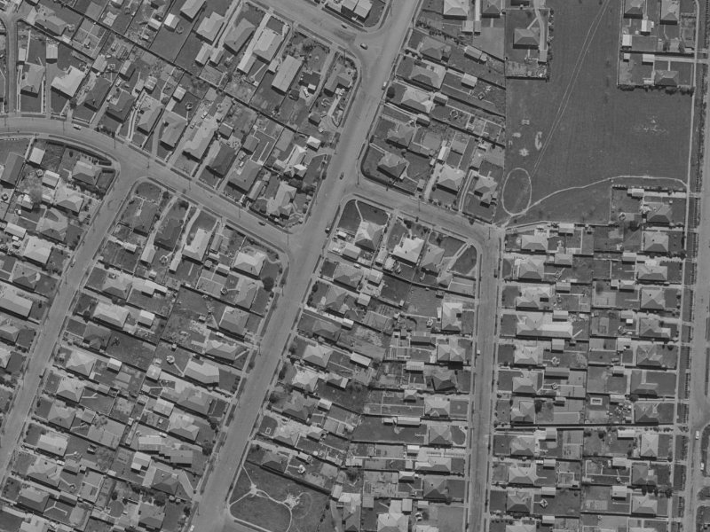 Grampian Street from the air, 1970-1974