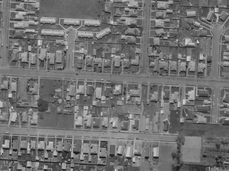 72 Daniels Road from the air, 1970-1974
