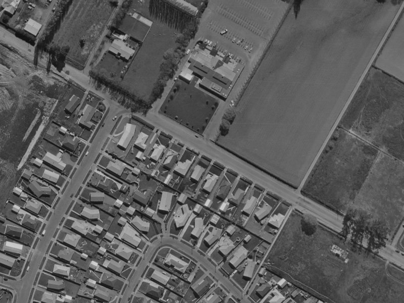 297 Sawyers Arms Road from the air, 1970-1974