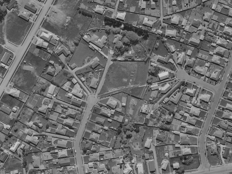 16 Larch Place from the air, 1970-1974