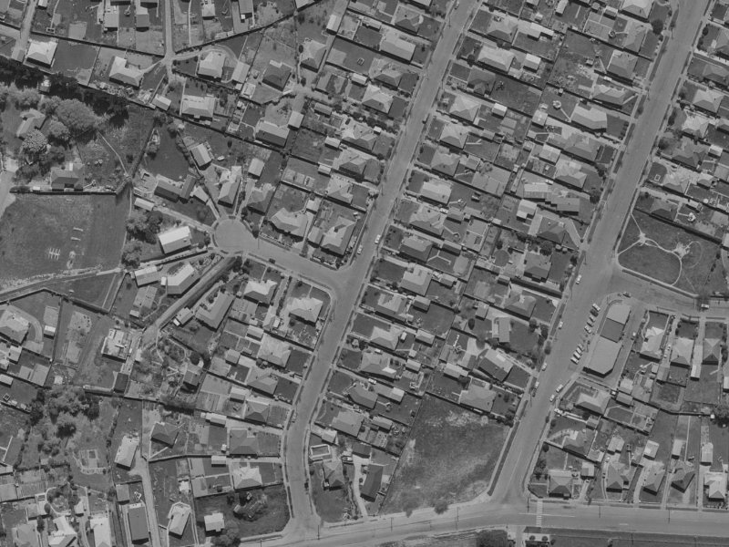Brockham Street from the air, 1970-1974