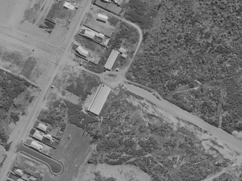 101-107 Queenspark Drive from the air, 1970-1974