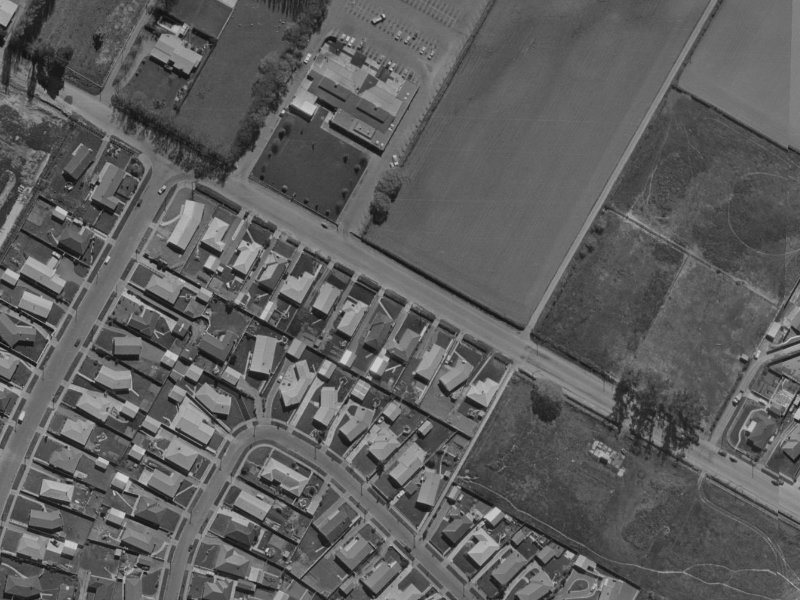 293 Sawyers Arms Road from the air, 1970-1974