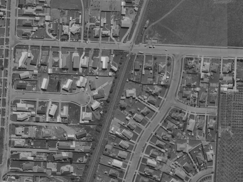 51A Uxbridge Street from the air, 1970-1974