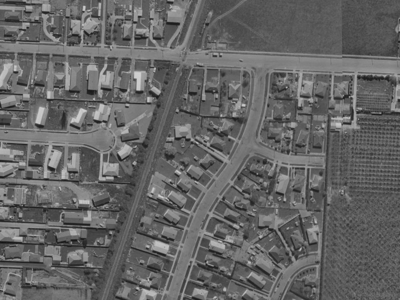 51A Uxbridge Street from the air, 1970-1974