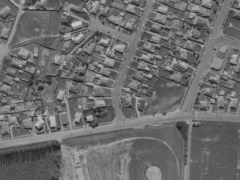 7A Brockham Street from the air, 1970-1974