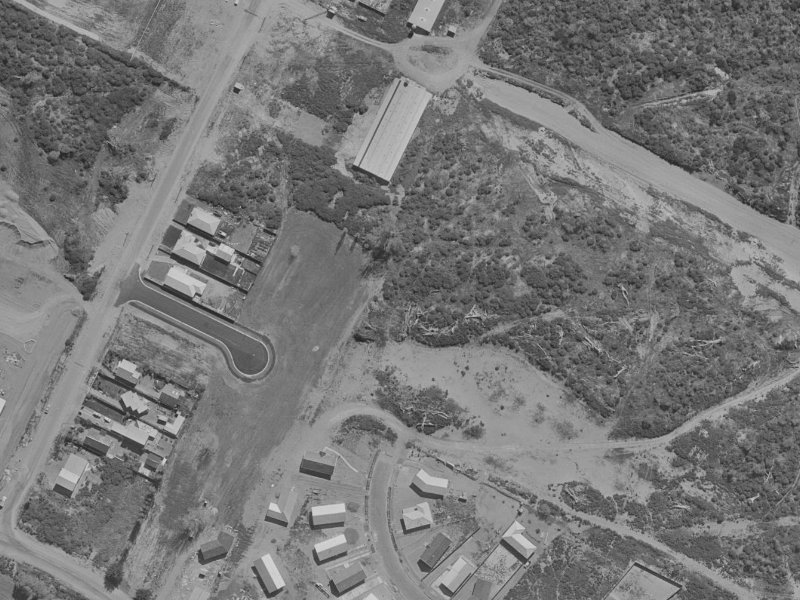 91B Cottonwood Street from the air, 1970-1974