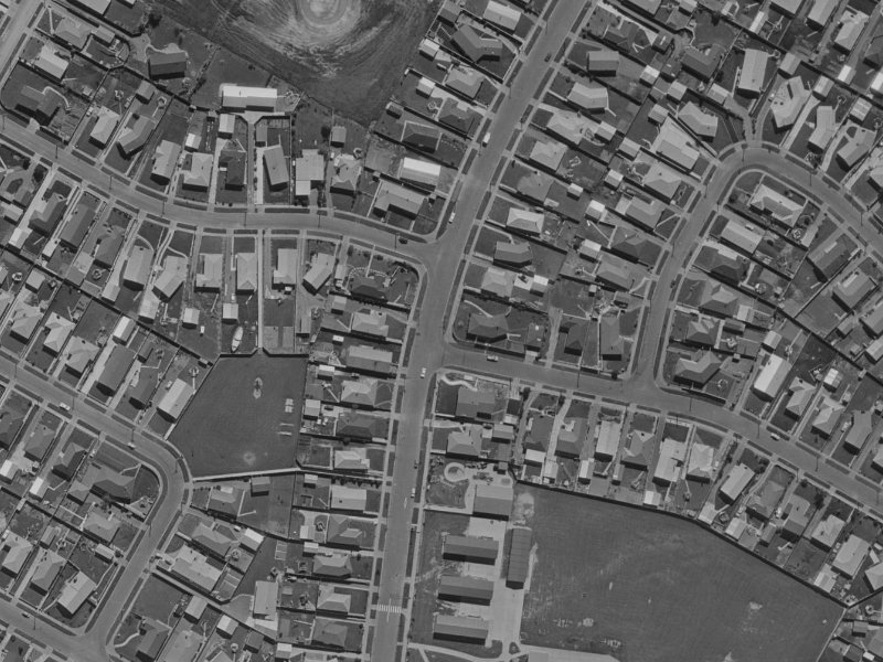 56–60 Martbern Crescent from the air, 1970-1974