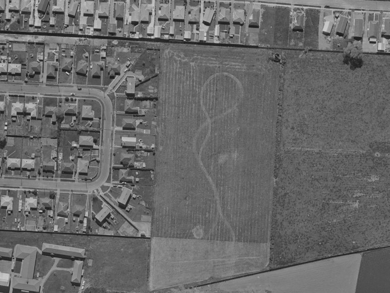 47-51 Regency Crescent from the air, 1970-1974