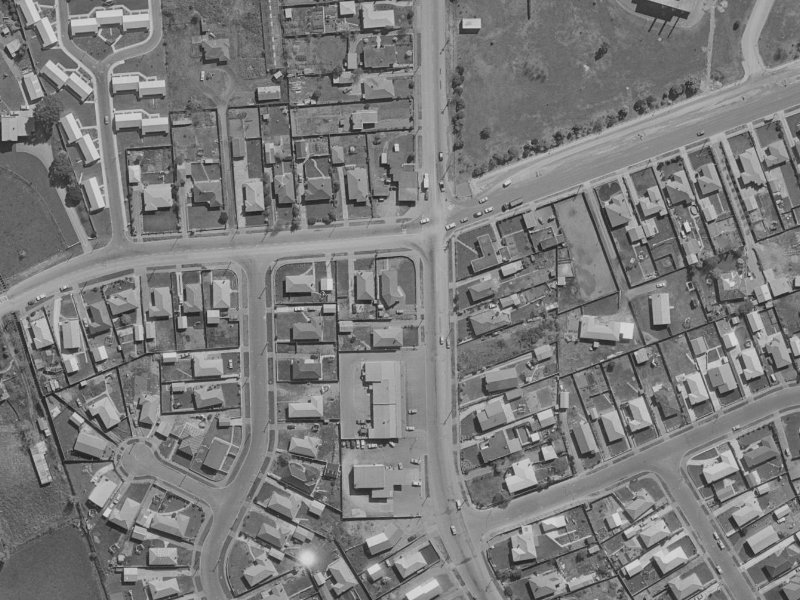 279-283 Burwood Road from the air, 1970-1974