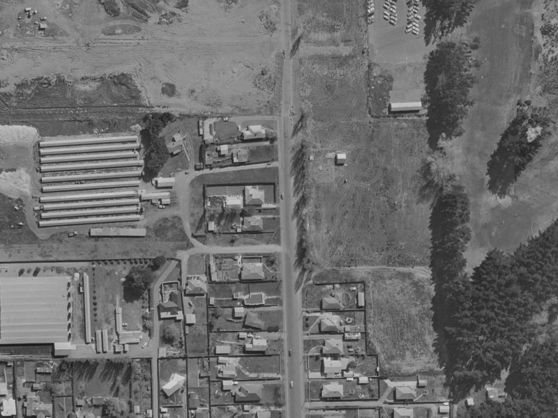 429 Bower Avenue from the air, 1970-1974